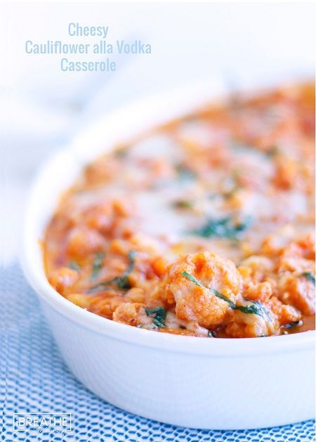 Cheesy Cauliflower alla Vodka Casserole - Low Carb