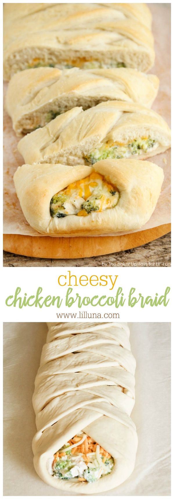 Cheesy Chicken and Broccoli Braid