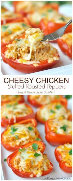 Cheesy Chicken Stuffed Peppers