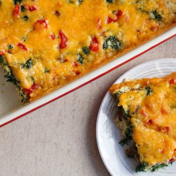 Cheesy Egg and Spinach Casserole