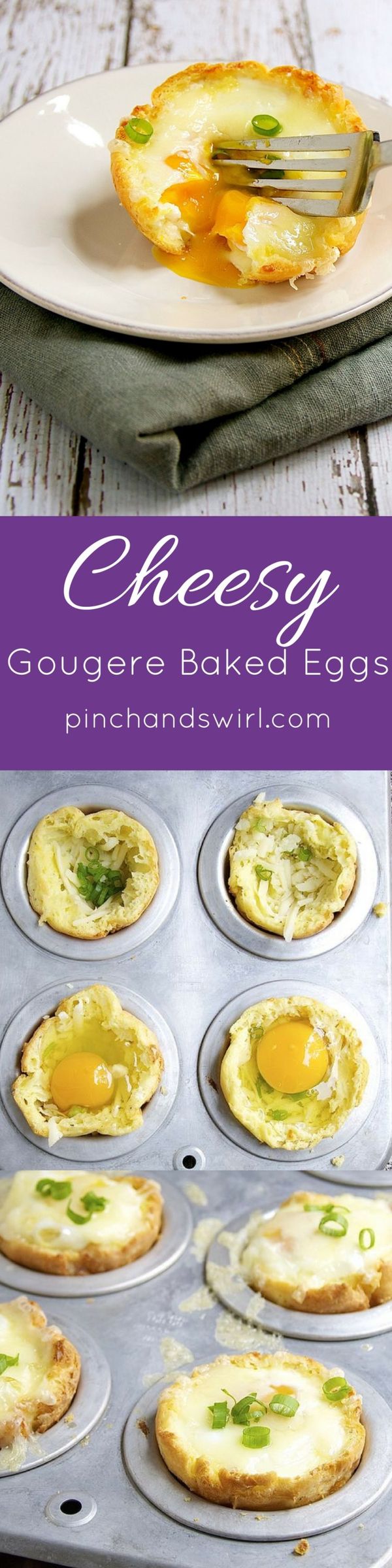 Cheesy Gougère Baked Eggs