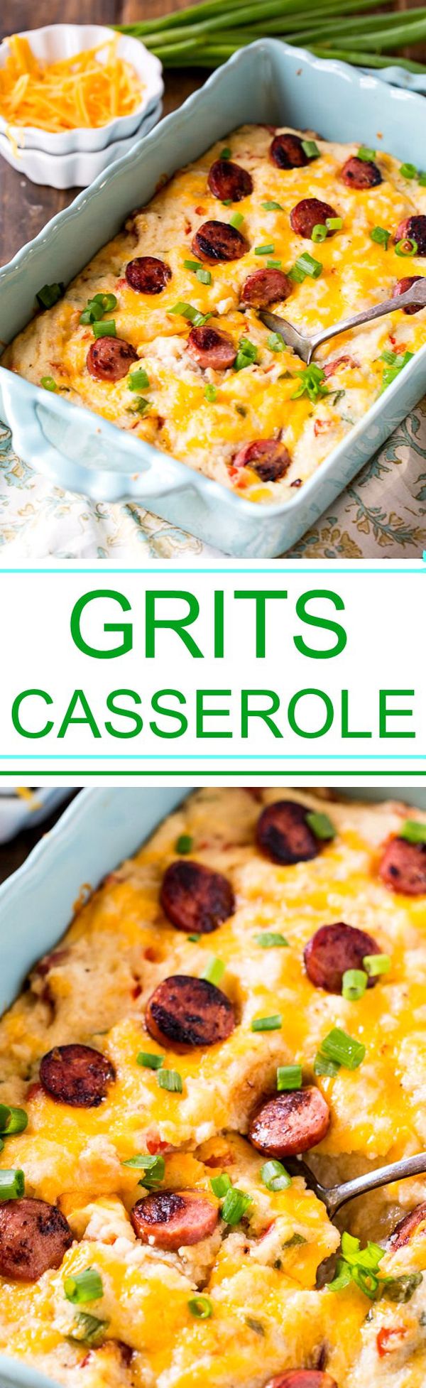 Cheesy Grits Casserole With Smoked Sausage