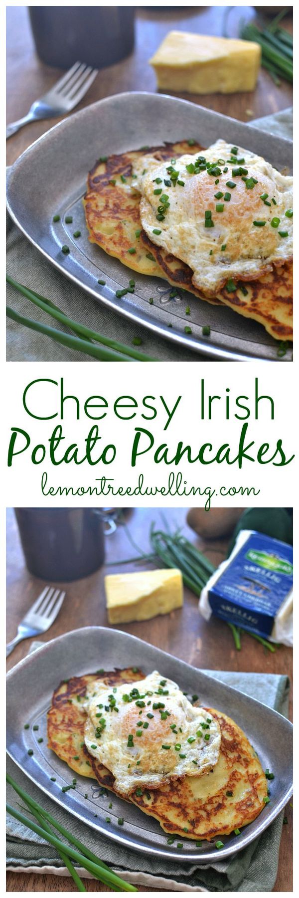 Cheesy Irish Potato Pancakes