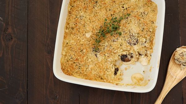 Cheesy Mushroom Potato Casserole