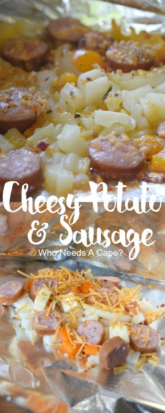 Cheesy Potato & Sausage Foil Packet