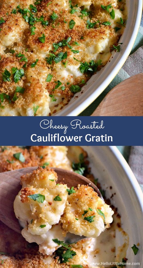 Cheesy Roasted Cauliflower Gratin