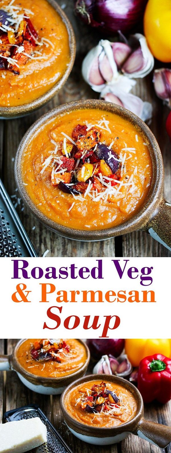 Cheesy Roasted Vegetable Soup