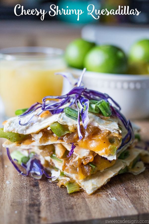 Cheesy Shrimp Quesadillas