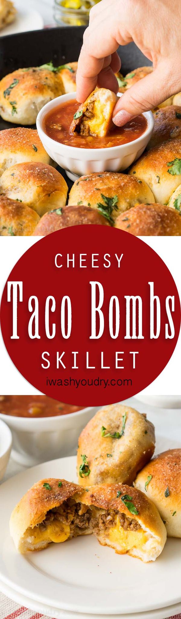 Cheesy Taco Bombs Skillet