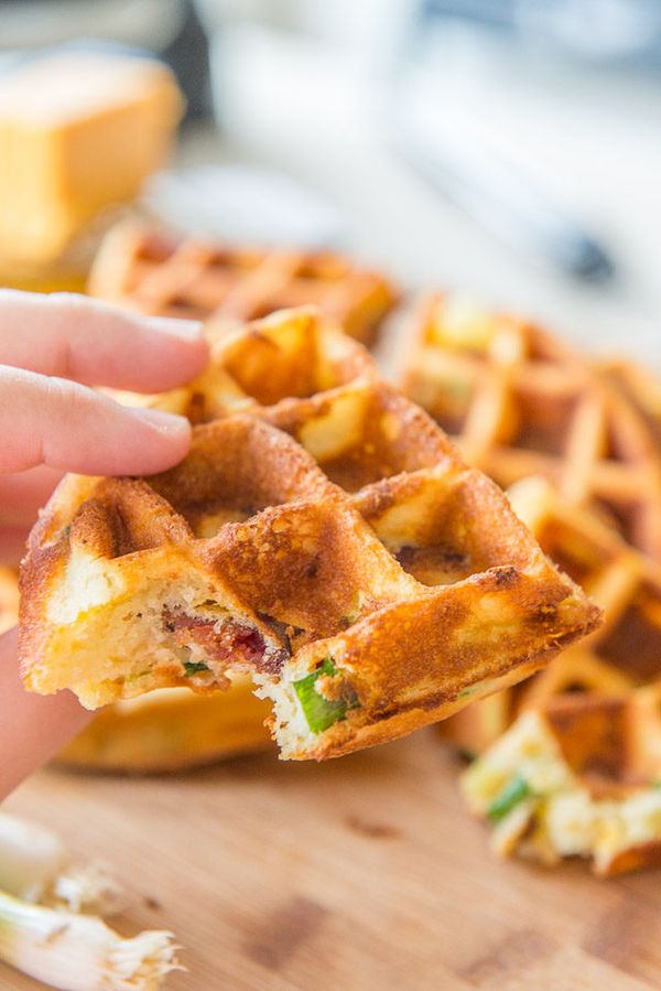 Chef Capon's Cheddar Bacon Waffles