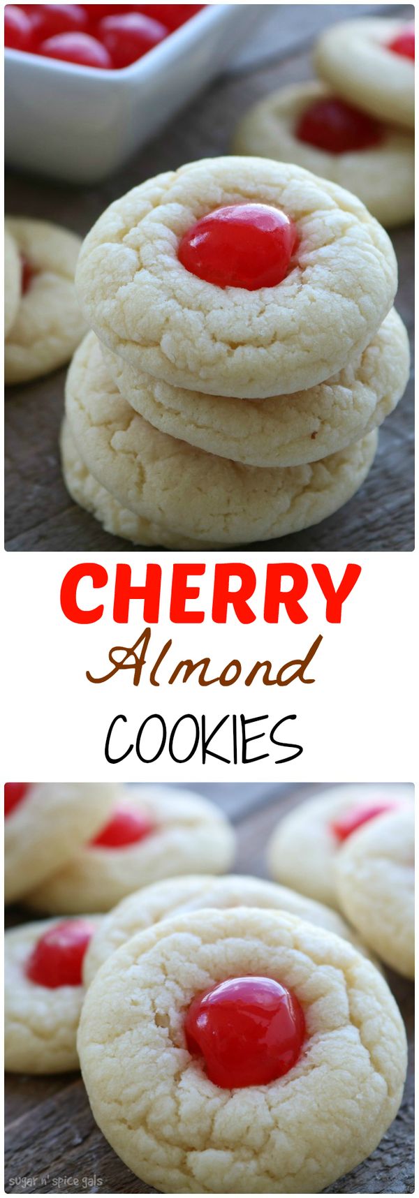 Cherry Almond Christmas Cookies