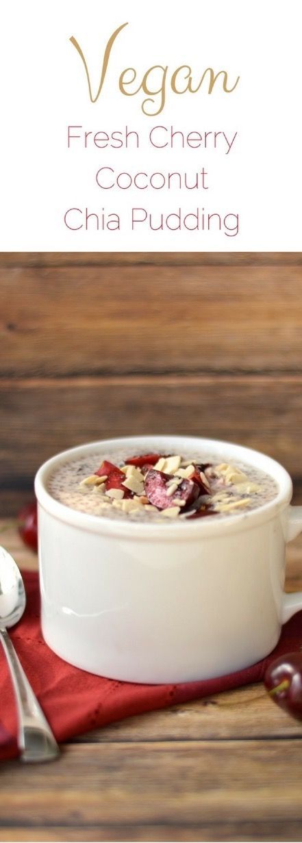 Cherry and Coconut Chia Pudding