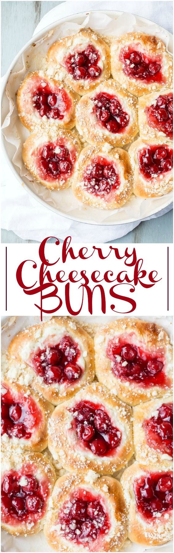 Cherry Cheesecake Buns