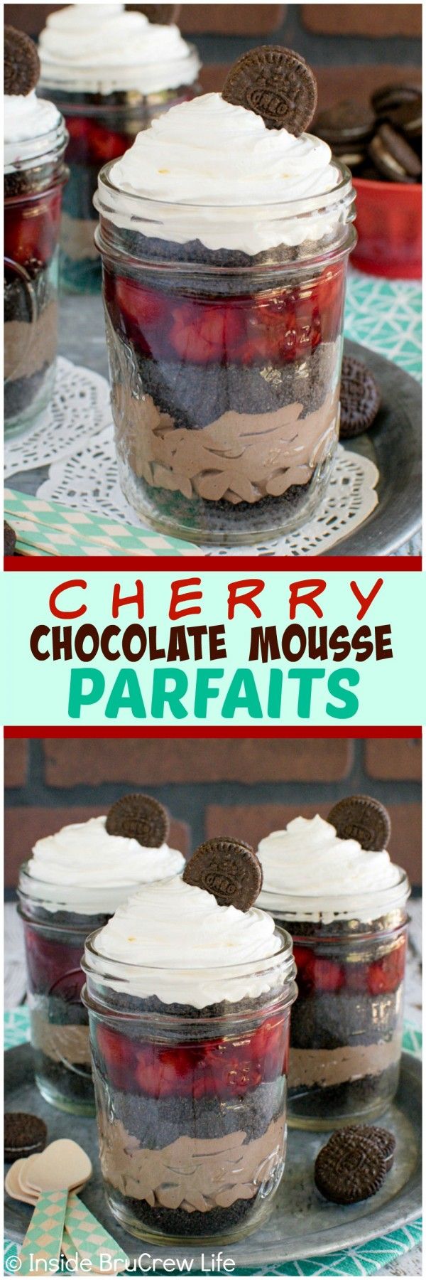 Cherry Chocolate Mousse Parfaits