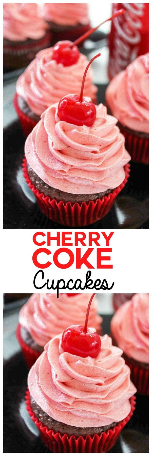 Cherry Cupcake with Cherry Coke Frosting