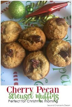 Cherry Pecan Streusel Muffins