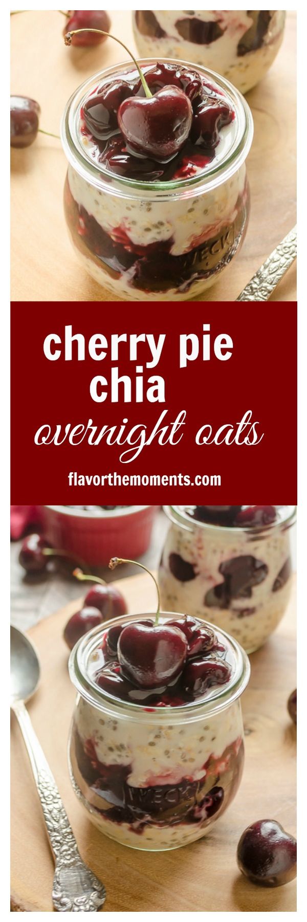 Cherry Pie Chia Overnight Oats (and a giveaway!