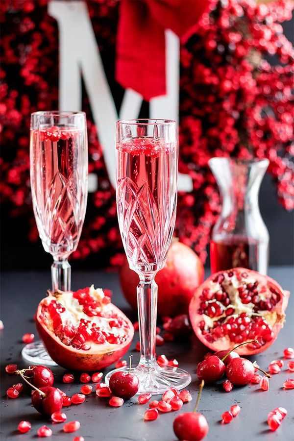 Cherry Pomegranate Champagne