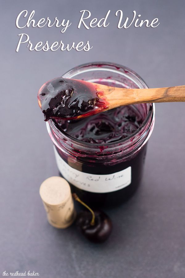 Cherry Red Wine Preserves