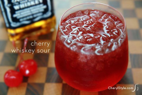 Cherry whiskey sour