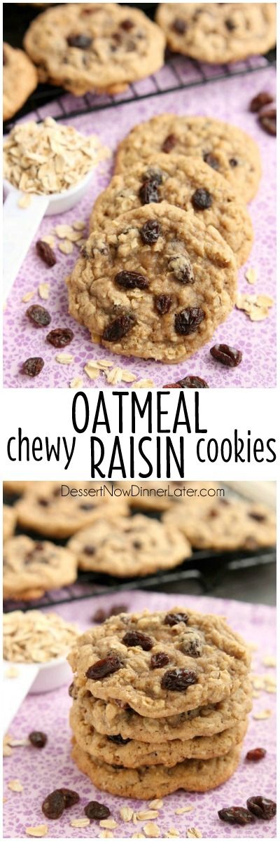 Chewy Vanilla Oatmeal Raisin Cookies