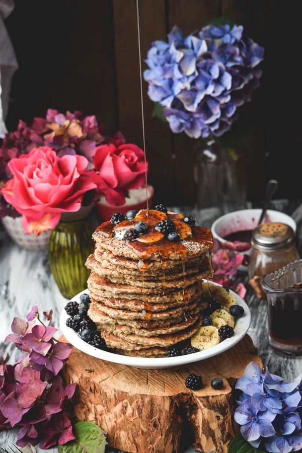 Chia Oat Banana Pancakes (Vegan & Gluten Free