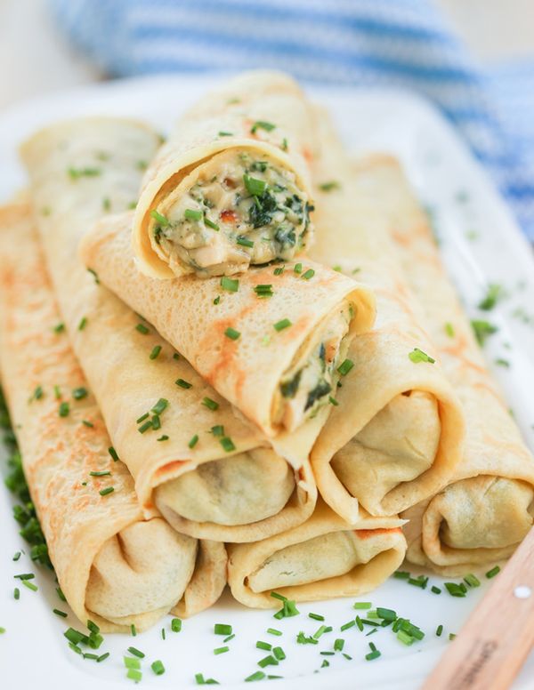 Chicken & Chive Rolled Crepes - Filling