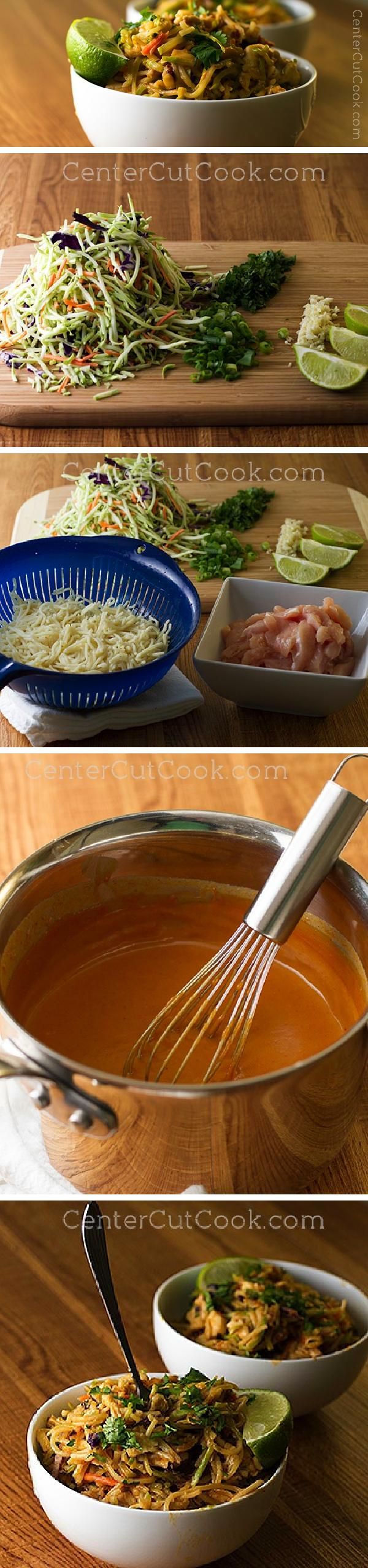 Chicken & Veggie Noodle Bowl w/ Peanut Sauce