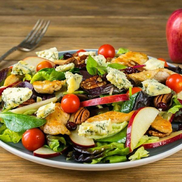 Chicken and Apple Salad with Blue Cheese and Pecans