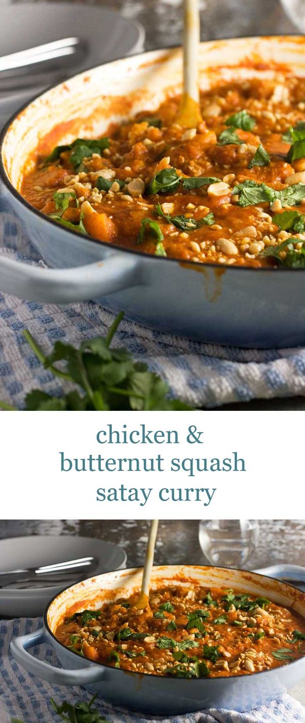 Chicken and butternut squash satay curry