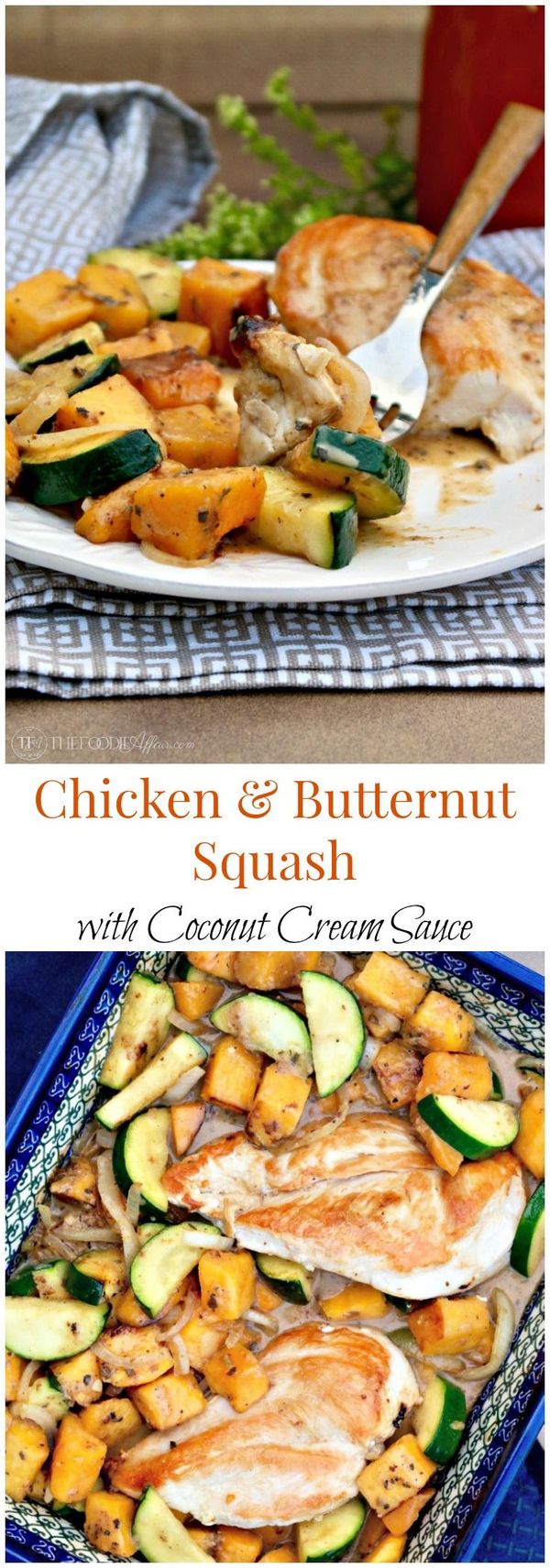 Chicken and Butternut Squash with Coconut Cream Sauce