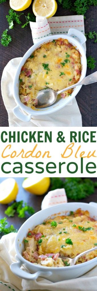 Chicken and Rice Cordon Bleu Casserole