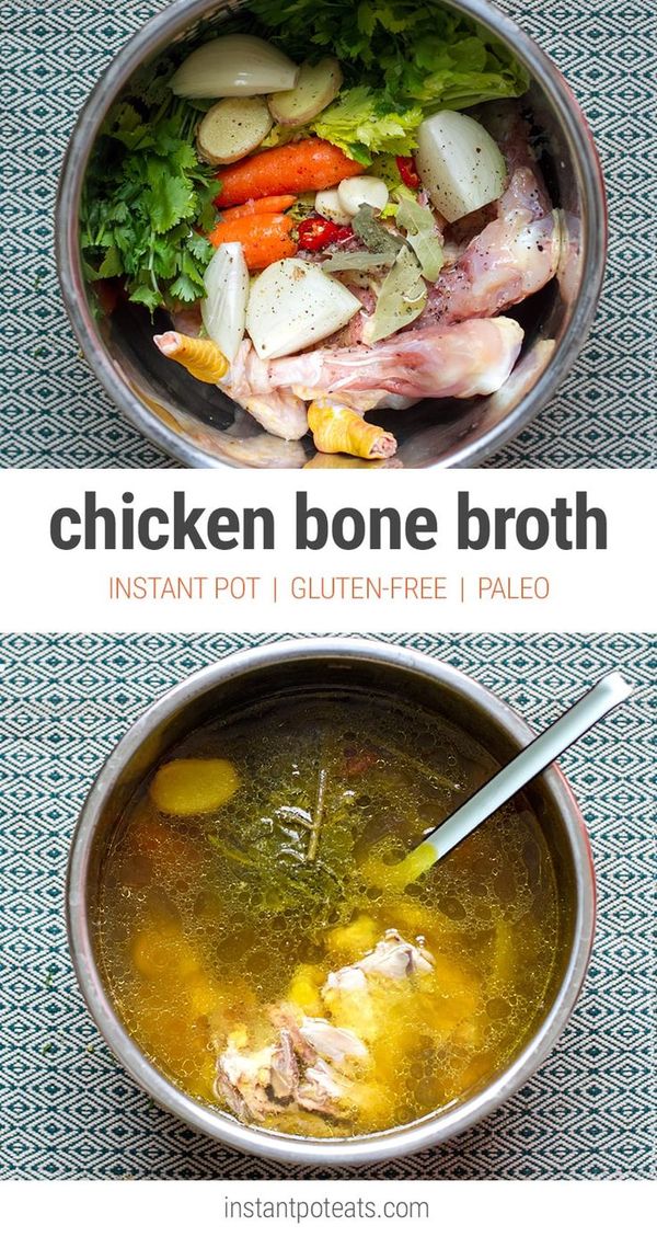 Chicken Bone Broth - Instant Pot Pressure Cooker