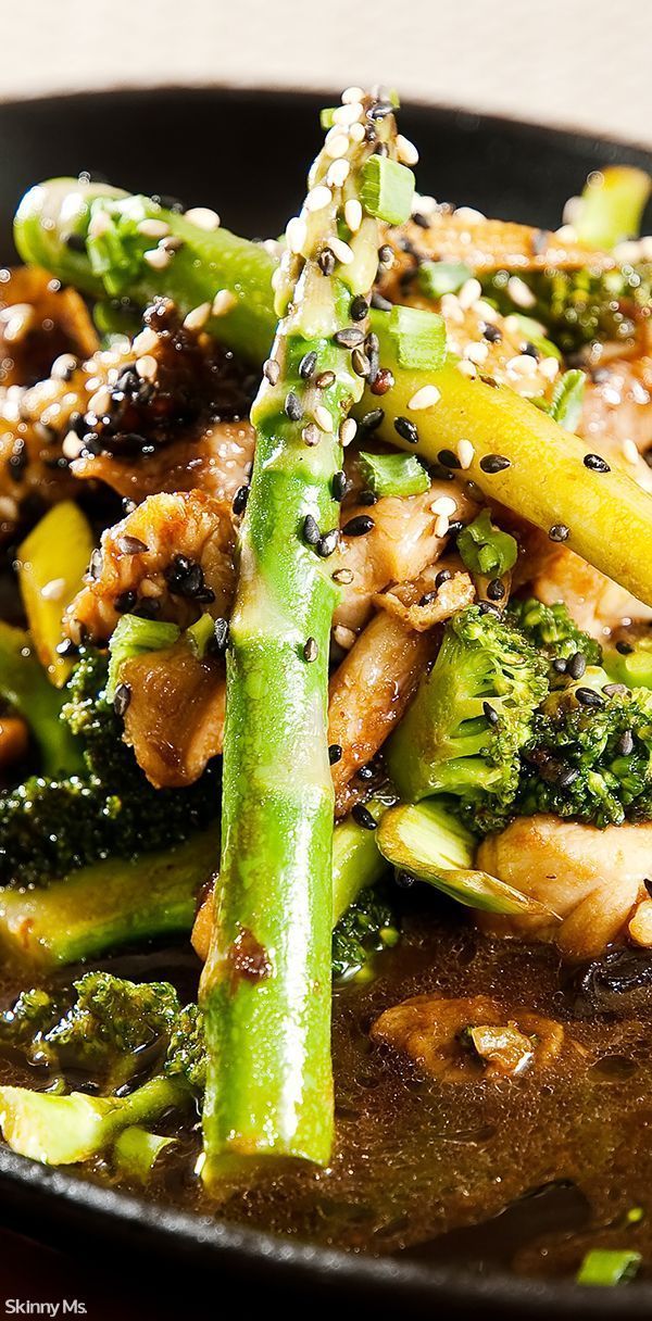 Chicken, Broccoli, and Asparagus Stir-Fry