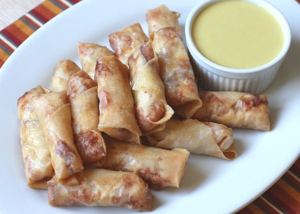 Chicken Cordon Bleu Egg Rolls