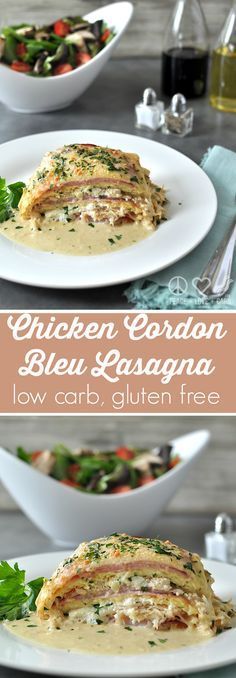 Chicken Cordon Bleu Lasagna – Low Carb, Gluten Free