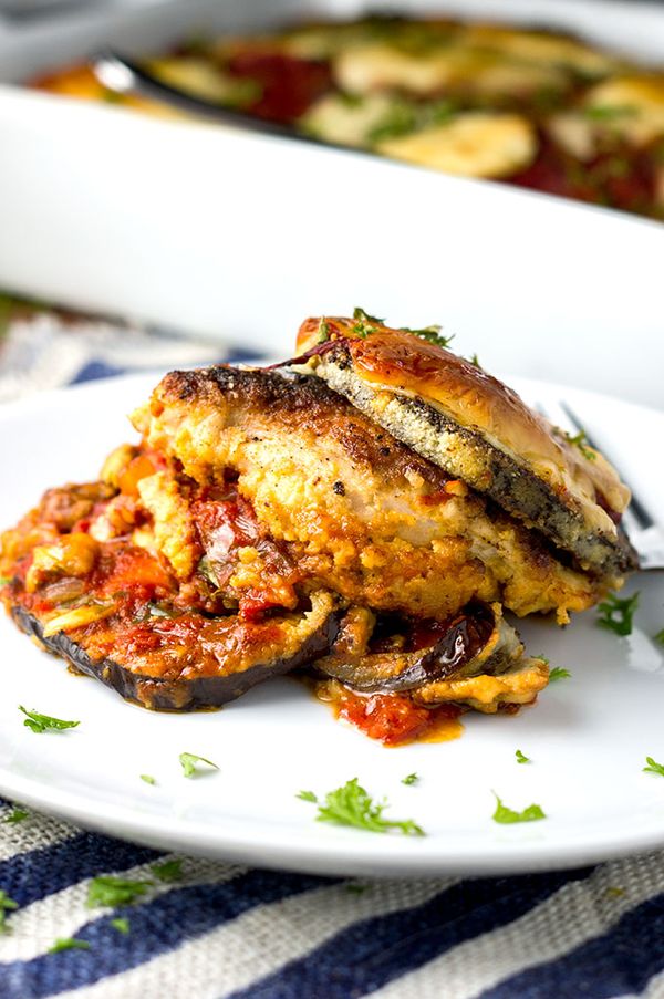 Chicken Eggplant Parmesan Casserole