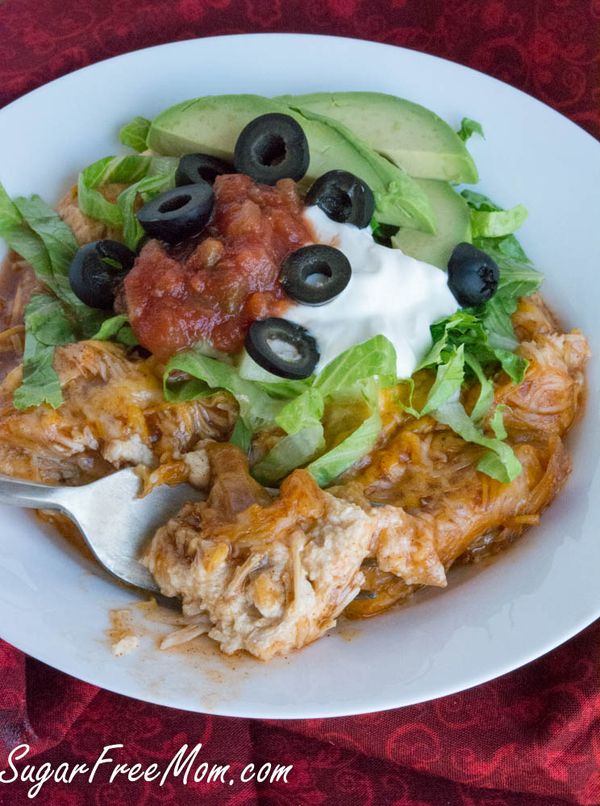 Chicken Enchilada Cauliflower Casserole (Low Carb and Grain Free