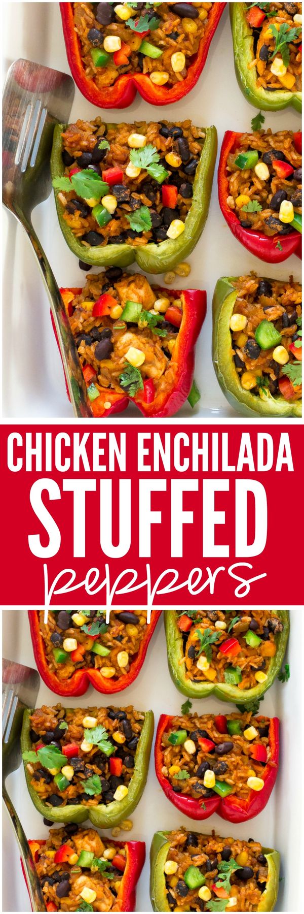 Chicken Enchilada Stuffed Peppers