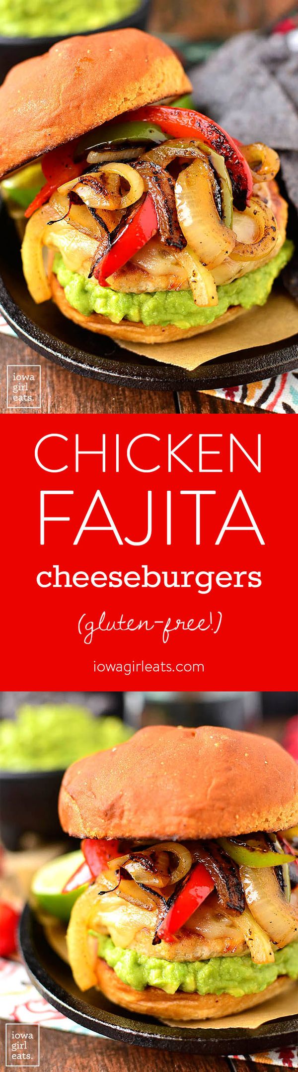 Chicken Fajita Cheeseburgers