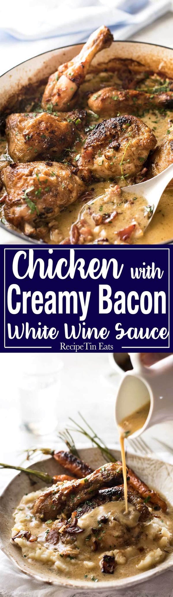 Chicken in White Wine Cream Sauce