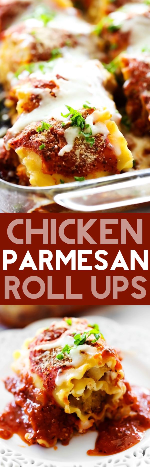 Chicken Parmesan Roll Ups