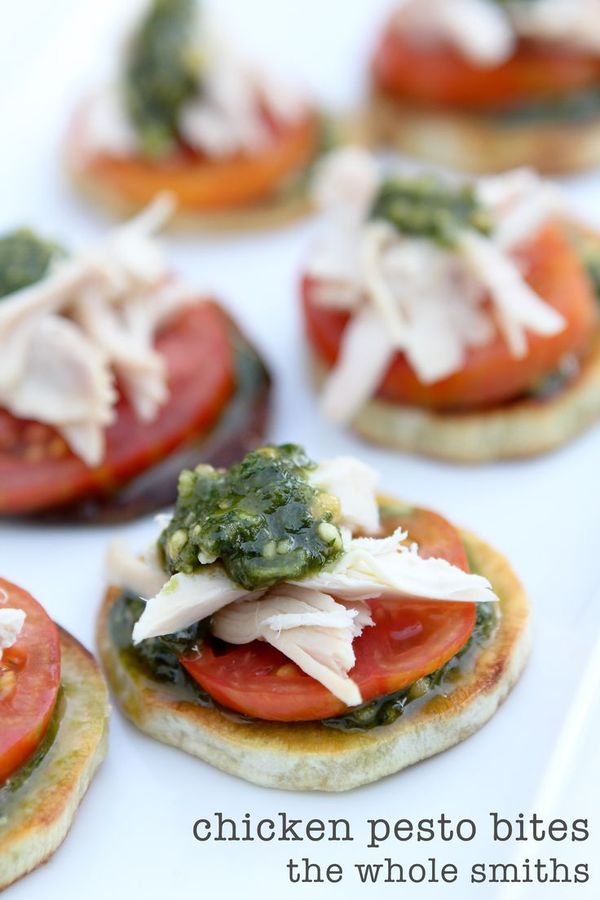 Chicken pesto discs