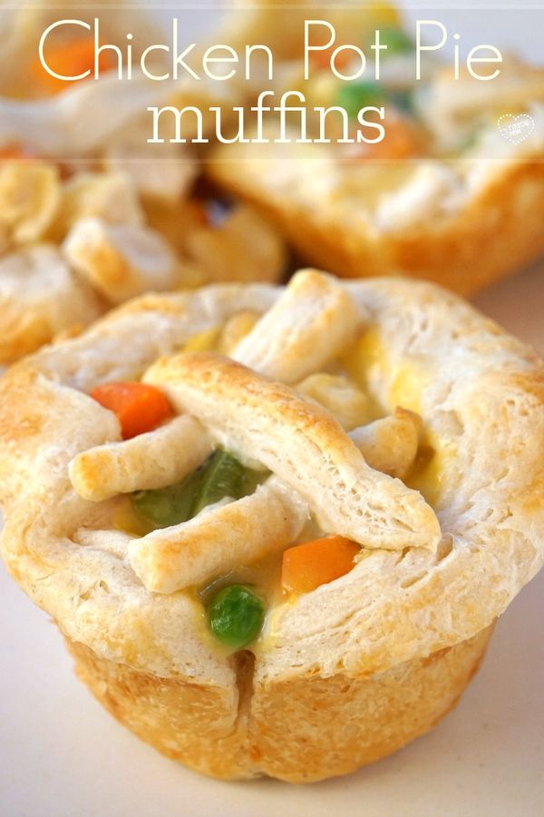 Chicken pot pie muffins