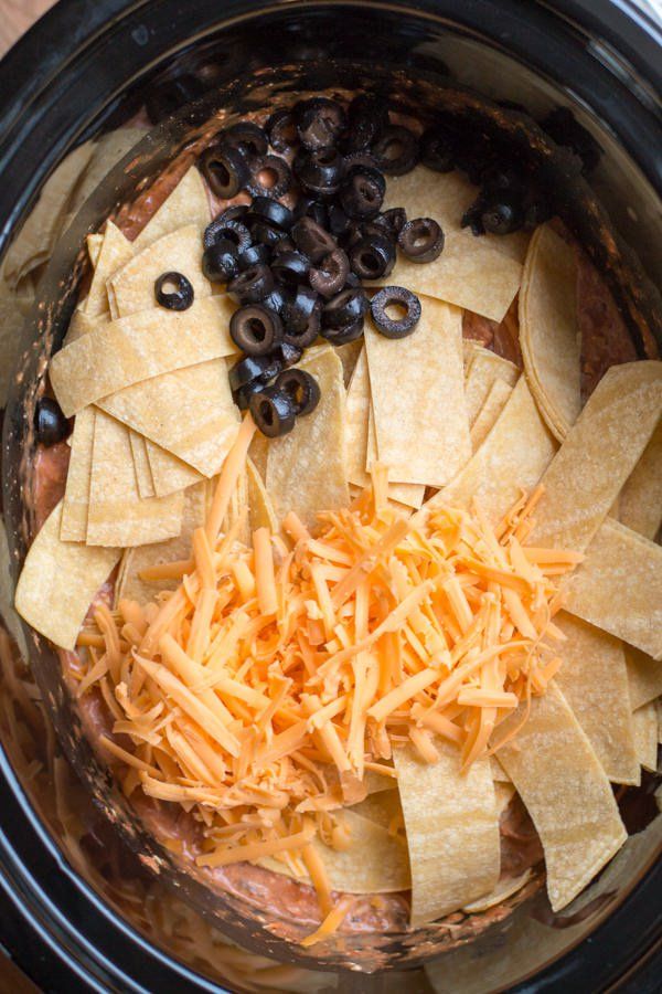 Chicken, Salsa and Cream Cheese Enchilada Casserole