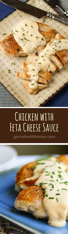 Chicken with Feta Cheese Sauce