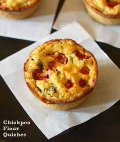 Chickpea Flour Quiches (vegan, grain-free, gluten-free