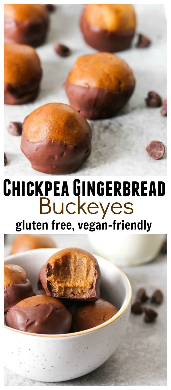 Chickpea Gingerbread Buckeyes