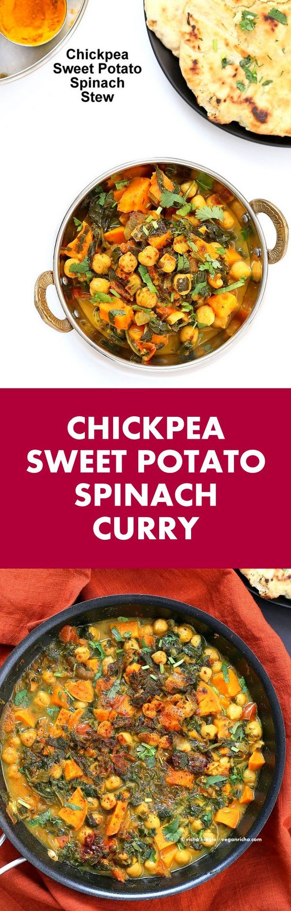 Chickpea Sweet Potato Spinach Curry