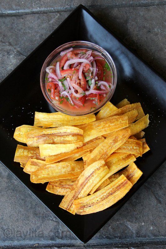 Chifles or fried green banana/plantain chips